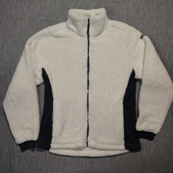 Helly Hansen Precious Fleece Jacket Womens XL Vanilla Black Full Zip - Picture 1 of 12